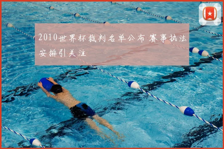 2010世界杯裁判名单公布 赛事执法安排引关注